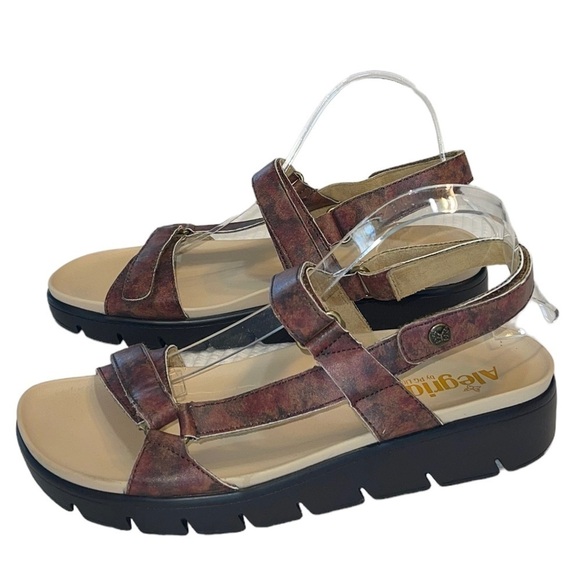 Alegria Adjustable Backstrap Sandals Henna Cognac & Roses. Size 41 (10 1/2 - 11) - Picture 8 of 14